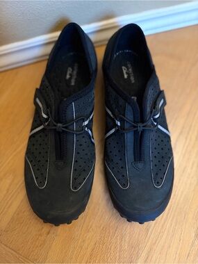 Clarks Black Women's Slip-On Perforated Loafers